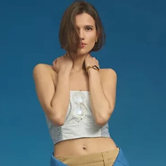 Brand New PERNILLE ROSENKILDE STRAPLESS CROP TOP - Picture 3 of 16